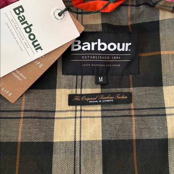 NWT BARBOUR X FLOWER MOUNTAIN Jacket in Black/ Fuchsia - Picture 15 of 16